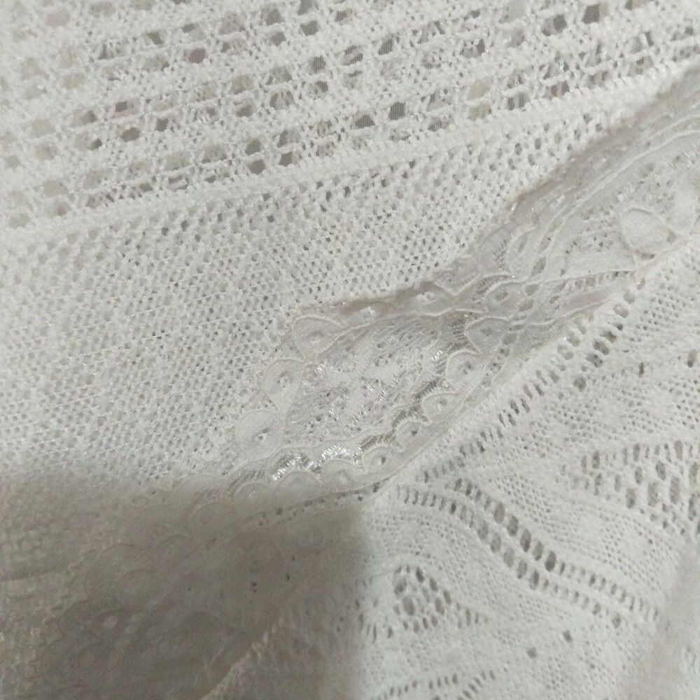 Cactus Size S Crochet White Cardigan With Lace. - Picture 2 of 12